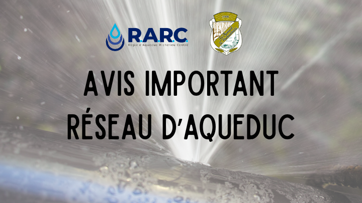 Bris d'aqueduc sur le 5e Rang - 20 janvier 2026 - Avis d'ébullition