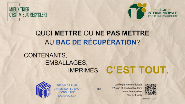 Bac de récupération : Quelles matières y déposer ?